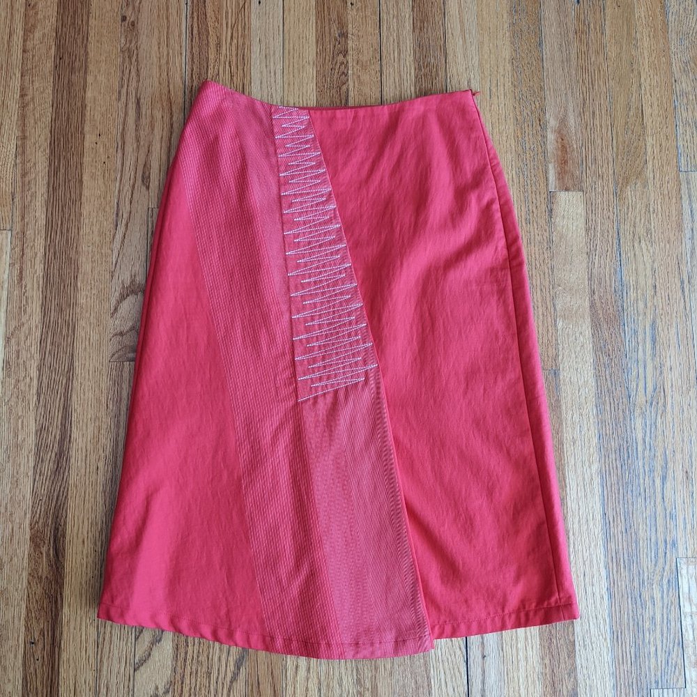 Adolfo Dominguez A-Line Red Skirt